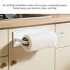 Wall Mount Paper Towel Holder Hanging Roll Paper Towel Holder Tissue Hanger Organizer Rack for Kitchen Bathroom White Magnetic Style