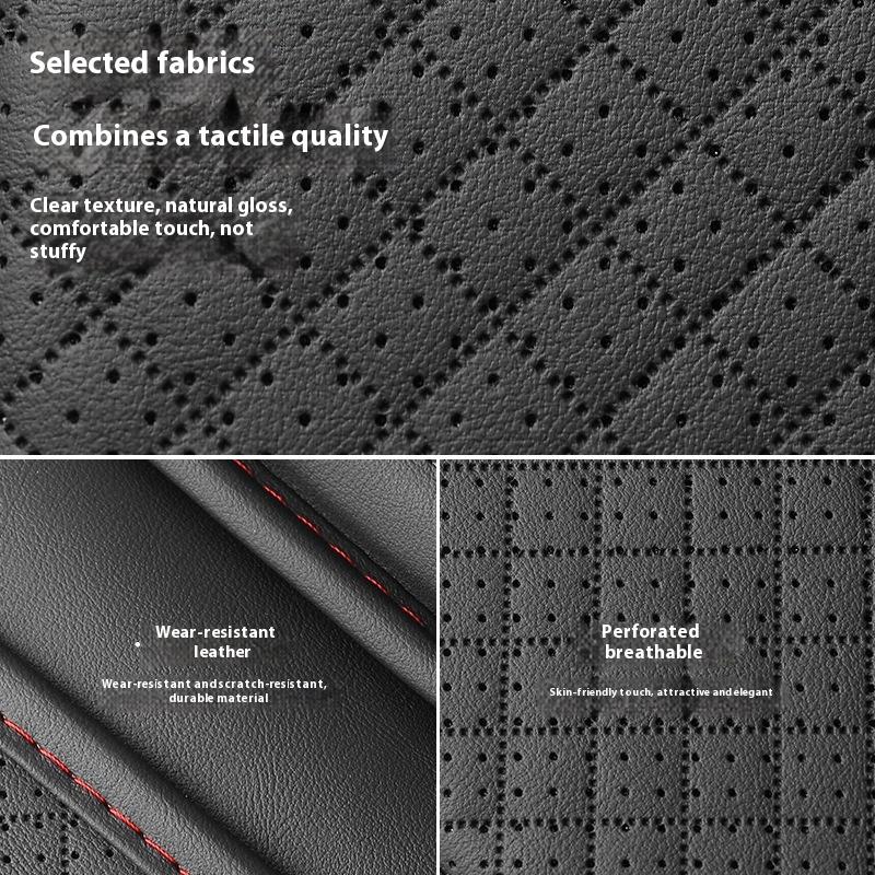 with Storage Pocket Elbow Rest Cushion Leather Car Armrest Box Pad Memory Foam Center Console Arm Rest Protector Cover