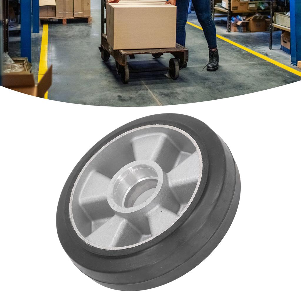 Truck Load Wheel with 6204 Bearing Hole Solid Rubber Replacement Tire for Handcraft Hydraulic Forklift 180x50mm
