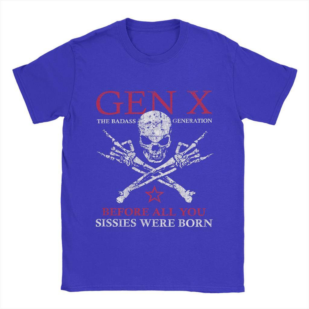 X Generation Before All You Sissie Were Born Skull Rock Hand Men's T Shirts  Creative Tees Short Sleeve T-Shirt Pure Cotton Tops