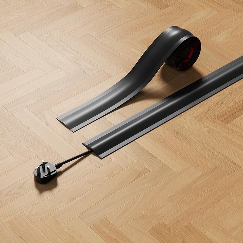 1pc Cord Cover Floor PVC Cord Covers for Wires on Floor Soft Floor Cable Cover Cord Hider Floor Cable Management Cable Protector