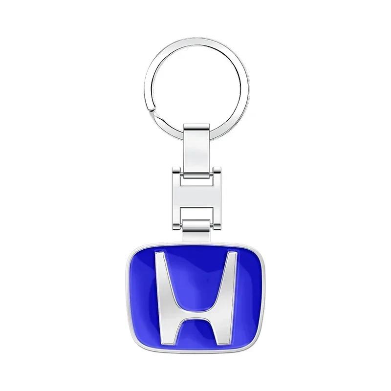 Car Styling 3D Metal Keychain Key Chain Rings for Honda CR-V STEPWGN Civic Accord City XR-V Envix ODYSSEY VEZEL Fit Accessories KU9