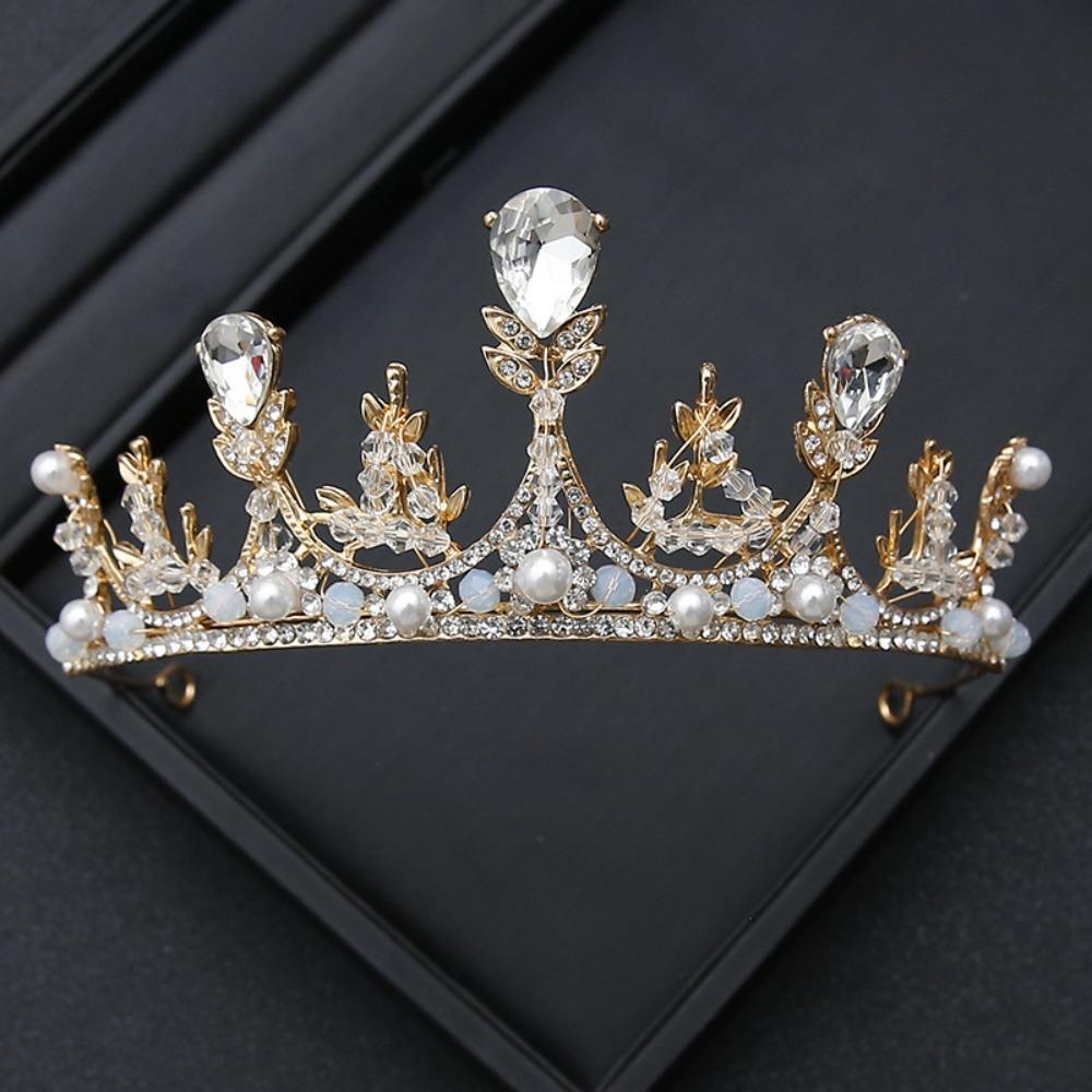 Luxury Girls Crystal Crown Elegant Rhinestone Princess Crown Hair Accessories Birdthday Crown  Gift
