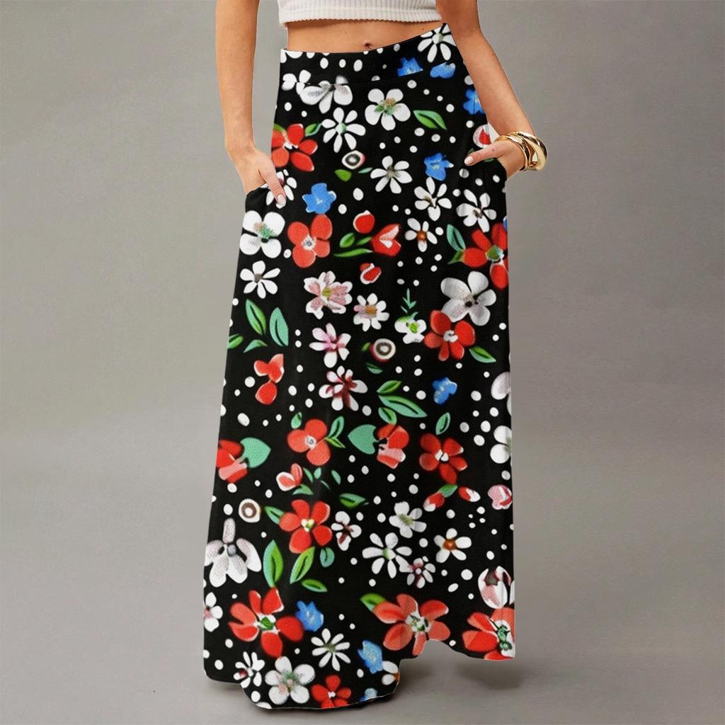 Women's Flowing Maxi Dress Regular Casual Summer Floral Print Bohemian  Skirt