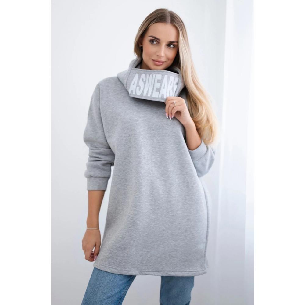 CHooded Sports Fleece Sweatshirt Casual Long-sleeved Offset Printed Coat Women's Plus-size Solid Color Coat