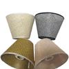 Imitation Rattan Weave Lamp Shade Handwoven Lampshade Chandelier Table Clip Drum Ceiling Lamps Floor Bedside Decor Light Cover