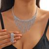 Trendy European & American Tassel Necklace and Earring Set for Spicy Girls