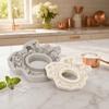 Pink Color Silicone Fondant Mold 3D Sculpted Pattern Chocolate Mould Baking Decor Tool  Baking Use