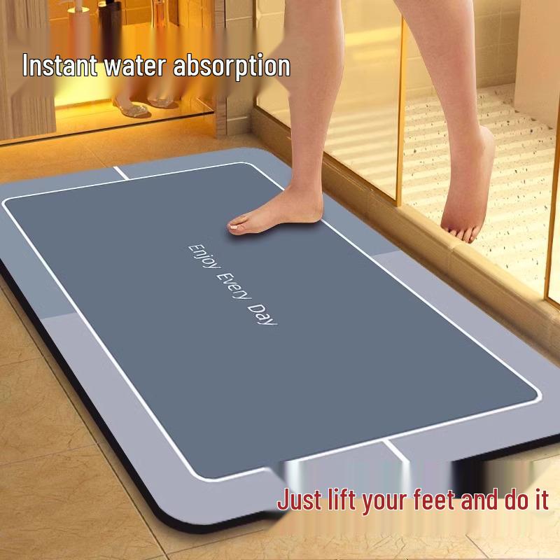 Crystal Velvet Non-Slip Absorbent Bathroom Mat