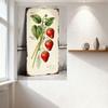 Vintage Botanical Strawberry Plant Fragaria Macrostylis Metal Tin Sign Rustic Rusted Border Wall Decor for Home Garden Man Cave