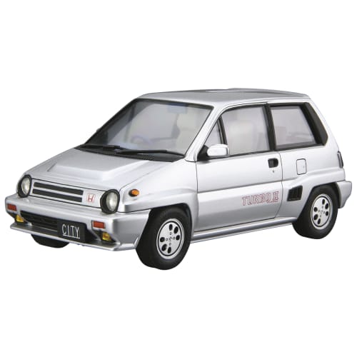 Aoshima Bunka Kyozai (AOSHIMA) 1/24 The Model Car Series No. 60 Honda AA City Turbo II 1985 Plastic Model Kit, Molded In Color