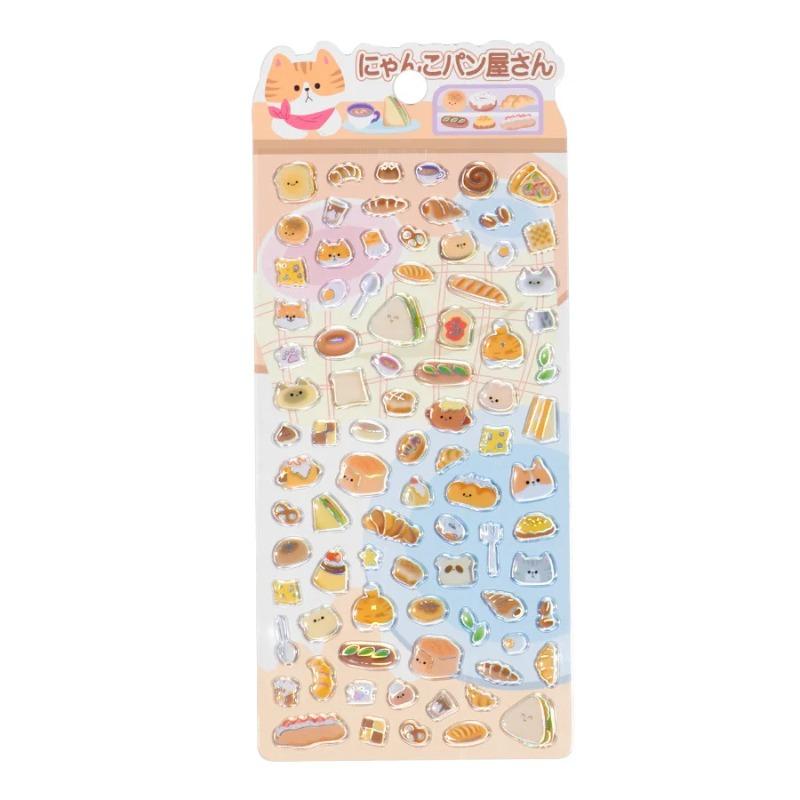 Japanese Cute Animal Jelly Stickers 3D Puffy Crystal Resin Decals for Children Reward Album Phone Decoration