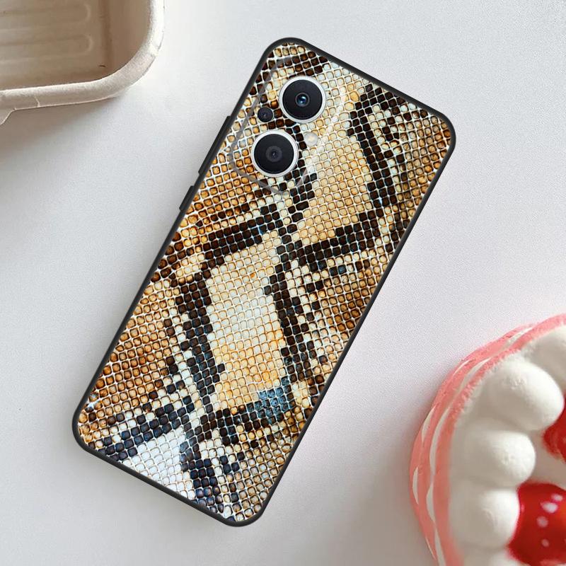 Snake Skin Texture Case For OPPO Reno 7 8 6 5 4 Lite 8T 4Z 5Z 11 F 10 Pro OPPO Find X6 X5 Pro X2 X3 Neo Cover