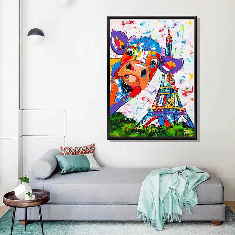 Nordic Minimalist Color Oil Painting Poster Vertical Wall Aisle Corridor Entry Door Hanging Painting Background Wall Home No Frame