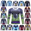 Fight Rashguard Men's Sports T-shirt Tops Fitness Printed Sublimation Boxing MMA Compression Tights Long Sleeve T-Shirts
