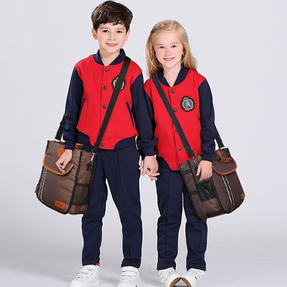 

Fashion Canvas Book Bag Zipper Elementary School Backpack Children s Backpack Travel dark blue-double layer