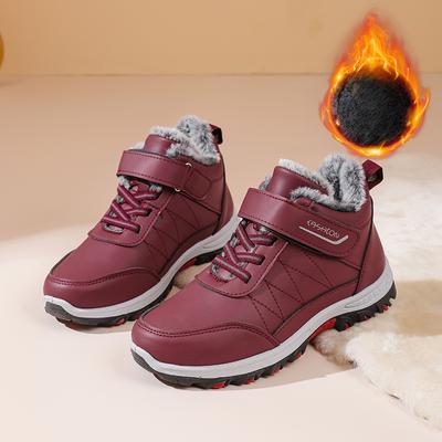 Neue wasserdichte und warme Damen-Sneaker plus Samt gefüttert, rutschfest, bequem, Damen- und Herrenschuhe