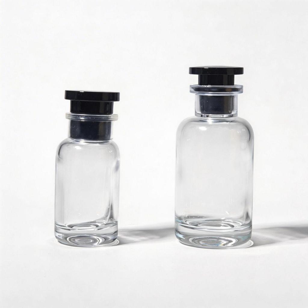 Gradient Glass Perfume Decanter Spray Bottle - Flat Square Design (30ml, 50ml, 80ml, 90ml)