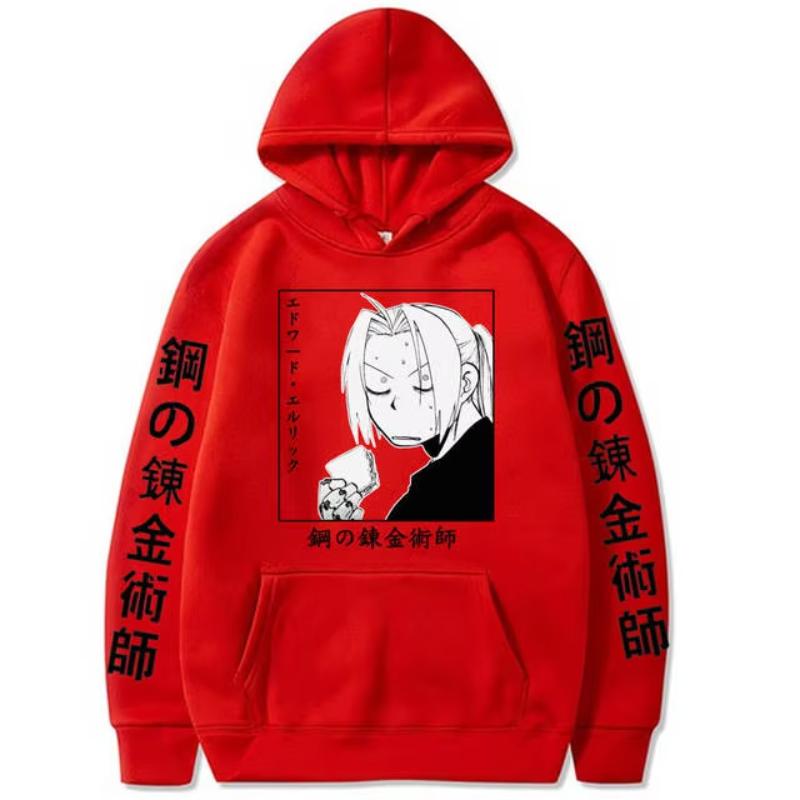 

Anime Fullmetal Alchemist Hooded Men Women Hoodies Casual Loose Streetwear Harajuku Unisex Sweatshirt Vintage Clothes Tops 3XL