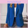 Slim Womens Style Commuting Elegant Fit For Office Evening Wear Long Sleeve Singlebutton Suit Coat For Daily Commuter Style