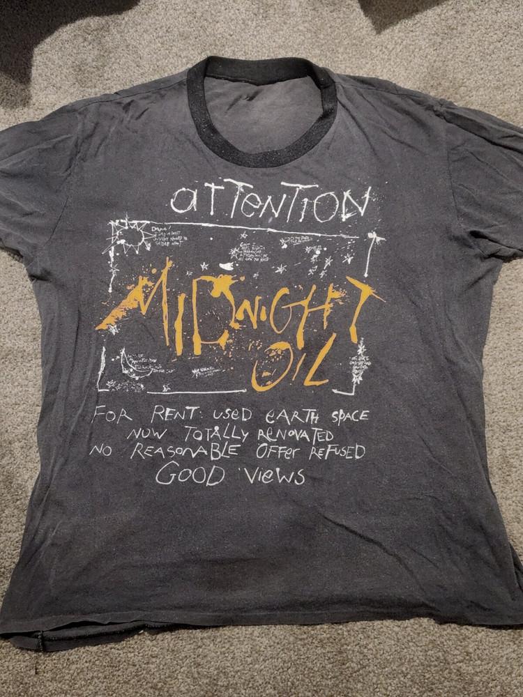 Midnight Oil Band Attention Album Shirt 100% Cotton Adult Tee BL2.174 Unisex T-Shirt S