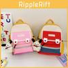 Childrens Backpack With Color Block Design And Cartoon Pattern For Kindergarten And School Use
