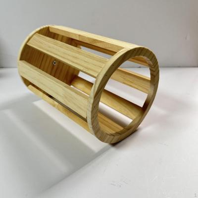 Heuraufe aus Holz Futterspender Käfigzubehör Kleintiere Futterhalter für Hamster Haustiere