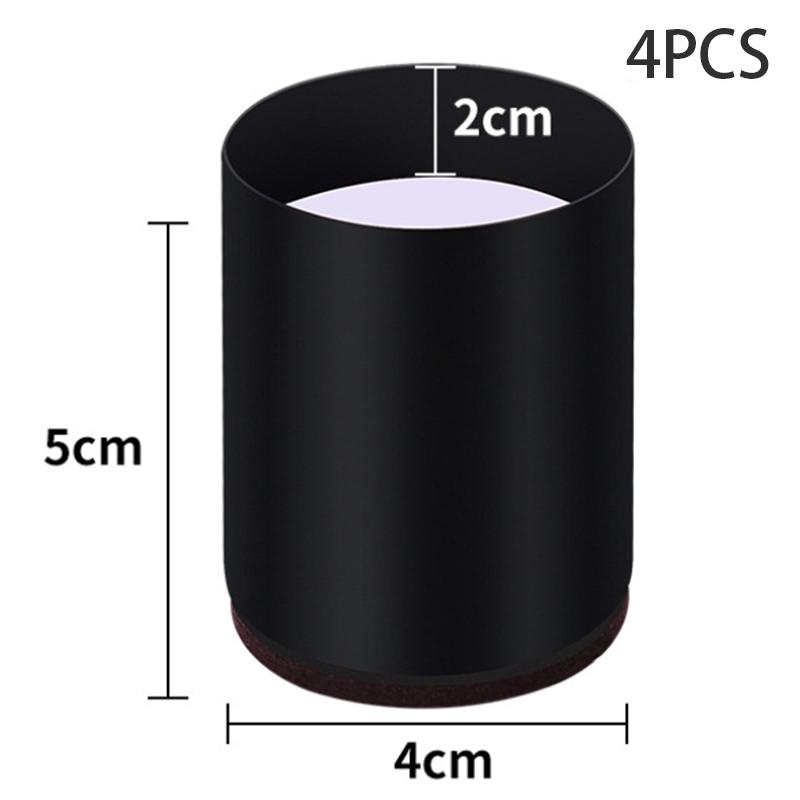 2/4 Piezas Elevadores de Muebles para Cama Elevación en Alturas Elevadores de Alta Resistencia para Sofá Sillón Escritorio Mesa Negro Redondo Cuadrado Protector de Suelo