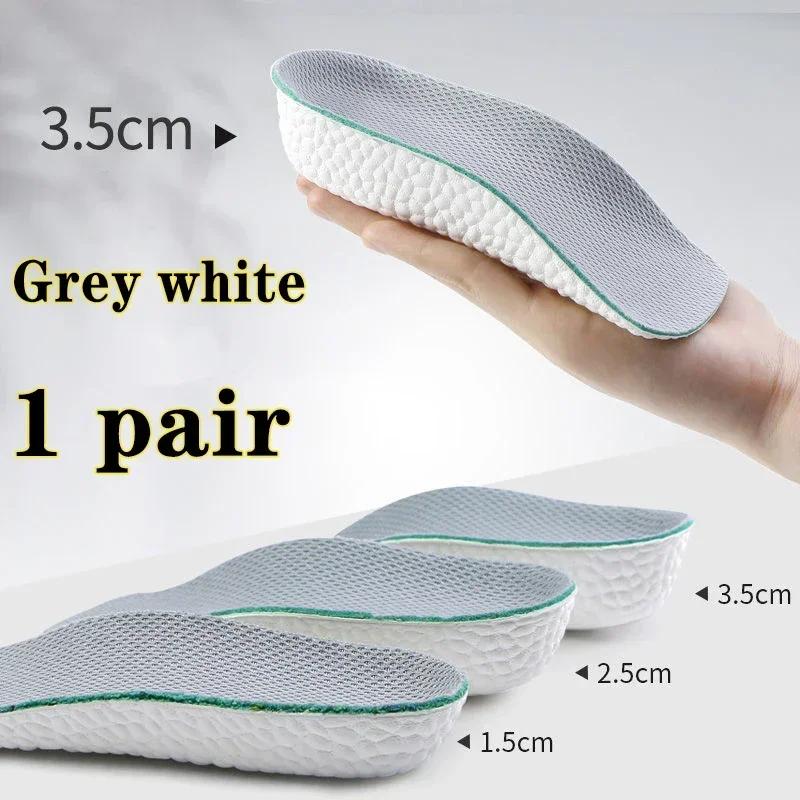 Høydeøkende innleggssåler for menn kvinner sko flate føtter buestøtte ortopediske innleggssåler Joggesko Hælløft Memory Foam skoputer