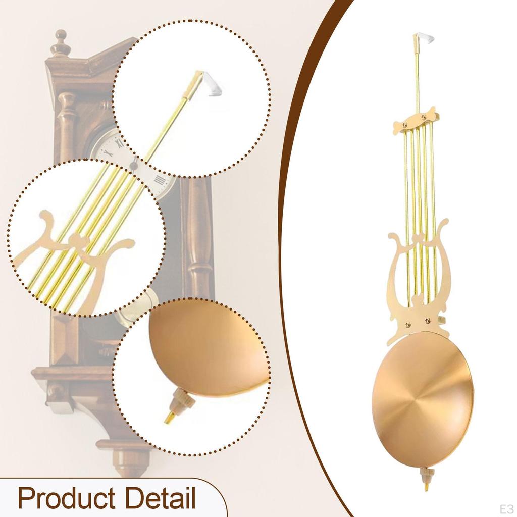 Clock Pendulum DIY Movement Parts, Craft, Aluminum, Lightweight Replacement Wall