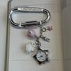 Rotating Star Dial Keychain Bag Charm Stainless Steel Alloy Pendant For Purse Backpack Gift for Women Girls