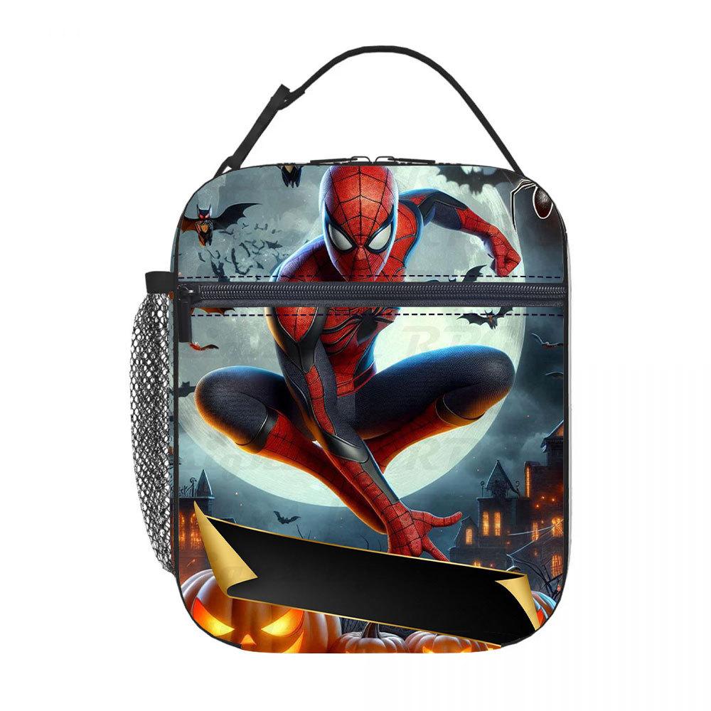 Spider-Man Lunch Bag Anime Cartoon Tote Bag Student Bento Bag Aluminum Foil Thermal Insulation Meal Bag Lunch Box Bag