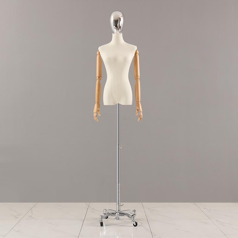 Korean Style Electroplated Female Torso Mannequin for Clothing Display