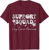Cute Groovy Support Squad Lung Cancer Awareness Unisex T-Shirt
