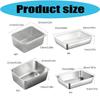 Reusable Stainless Steel Food Tray Smooth Rectangular Kitchen Container for Prep Storage Serving and Dining Use