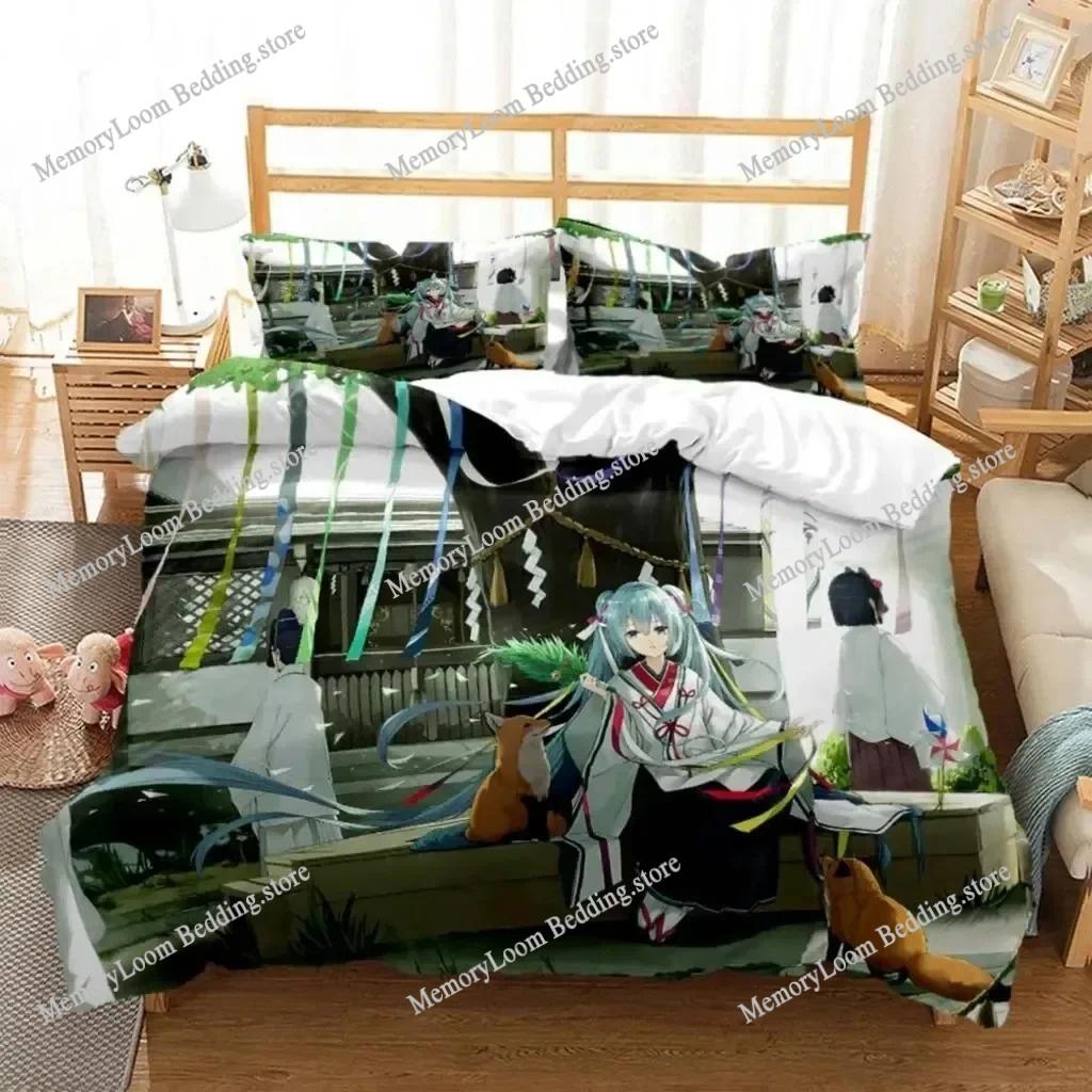 Princess Girl Hime Premium Luxury Bedding Set Japan Cartoon Soft Duvet Cover Plush Comforter Bedspread Twin/Single Size Printed