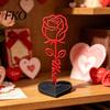 Prachtig Rode Rozen Ornament En Hart Beeldhouwwerk, 3D Geprint Ornament, Moedersteel Emotioneel Moederdag Cadeau Beeldje, Verjaardag voor van Dochter