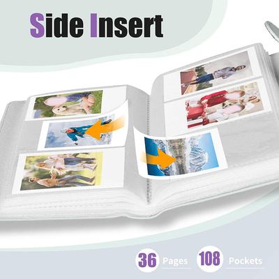 108 Pockets Mini Film Photo Album PU Leather Cover Paper For 3 Inch Picture Case2025 NEW