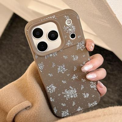 Winter Frost Flower Phone Case for iPhone 17 and iPhone 17 Pro Max