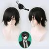 Chainsaw Man Anime Cosplay Pruik - Senpai Himeno Zwart Krullend Nep Haar