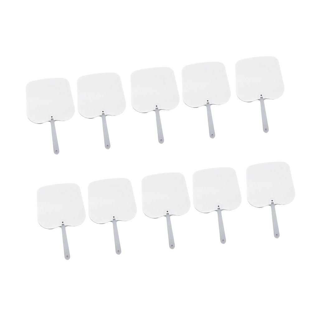 10Pcs Sublimation Paddle Fan Personalized Double-Sided Sublimation Fan Blanks for Church Events and Guest Gifts