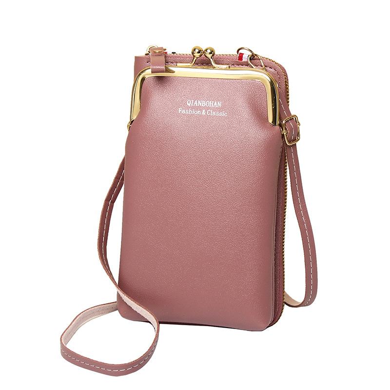 Women Fashion Bag Clip Design Phone Pocket Shoulder Bag Pu Leather Female Small Crossbody Bags Ladies Messenger Purse Handbag