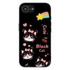 Anime Black Meow Kitten Cat Phone Case for Motorola Moto Edge 50 30 Fusion 40 NEO Ultra Pro G22 G23 G20 G35 G84 G13 G53 Cover