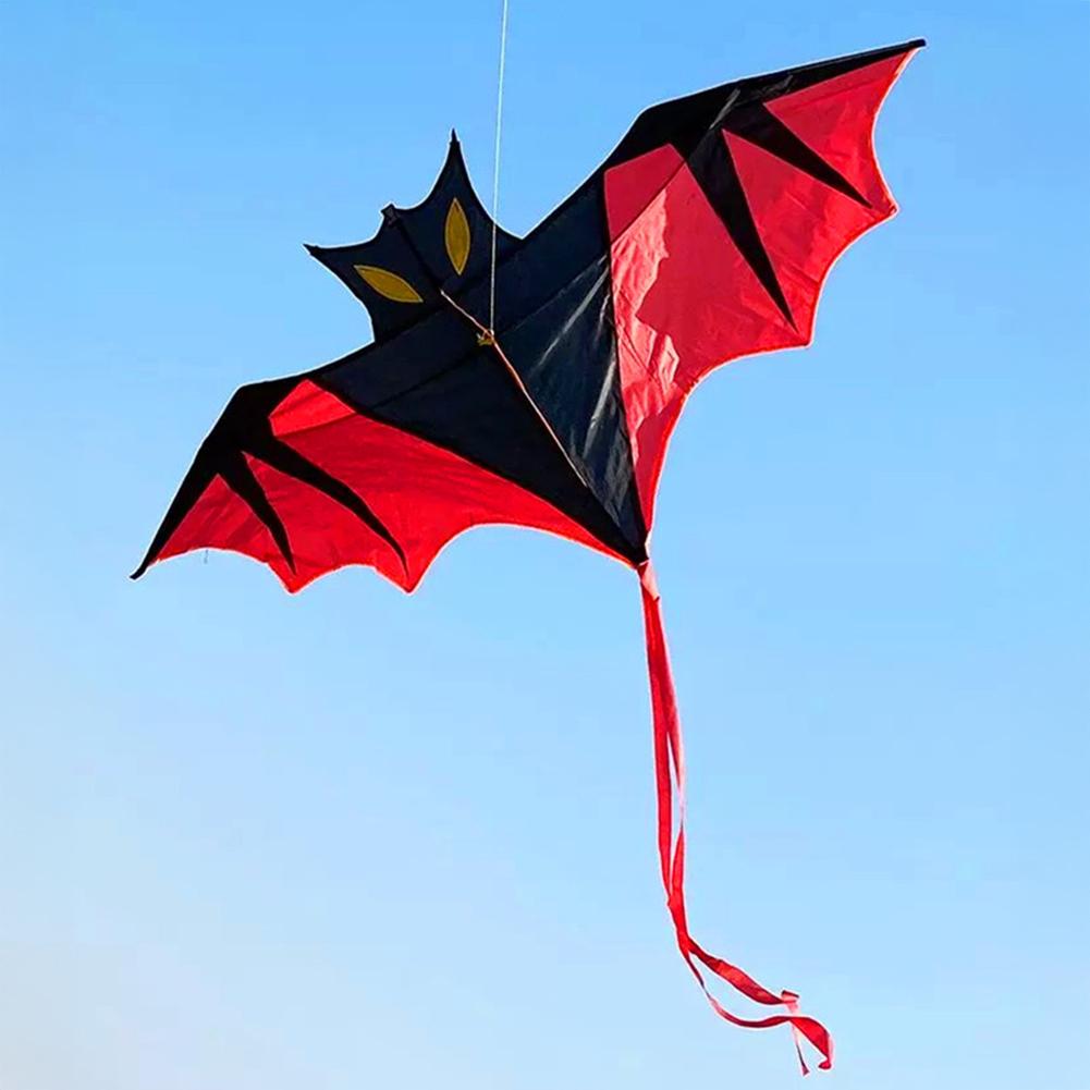 Aquilone Pipistrello Grande 1,6m Realistico Facile da Pilotare Aquilone Delta per Bambini Bambini Principianti Divertimento all'Aperto in Spiaggia Giocattolo da Esterno