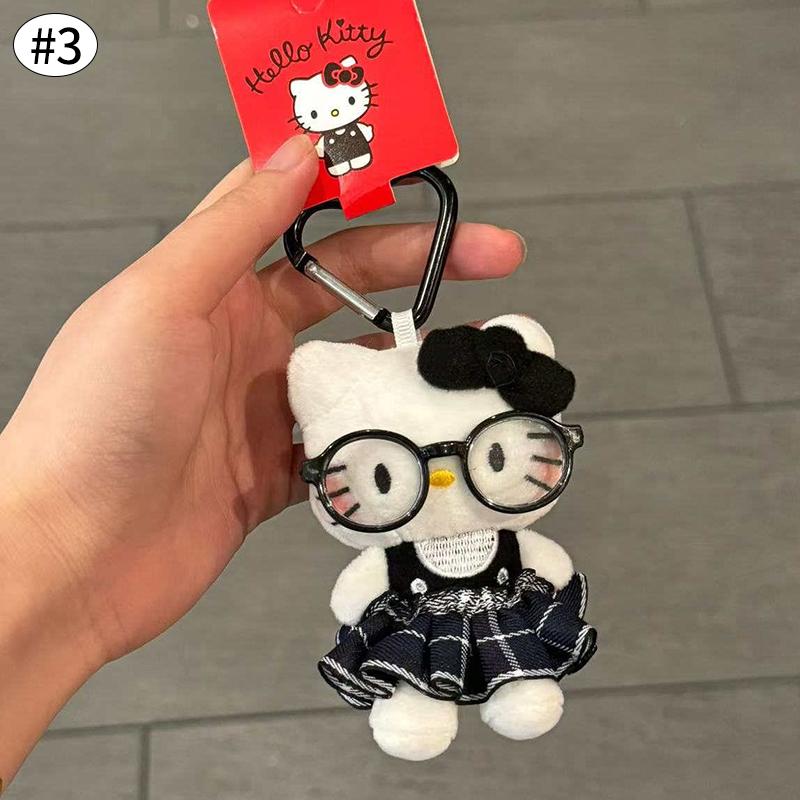 

Winter Plush HelloKitty Keychain Scarf Kitty Dress Up Girl Birthday Gift Angel Shaped Cat Pendant Car Decoration Xmas Cuddly Stuffed Fluffy Huggable
