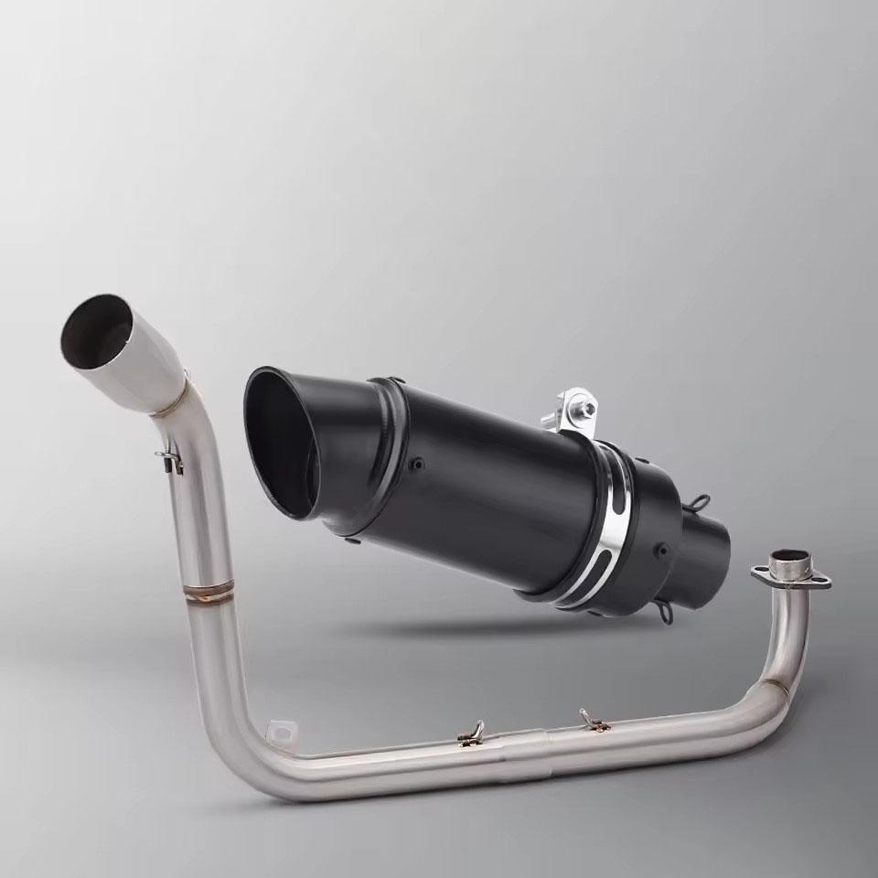 For Honda MSX Grom 125 2013-2024 Grom125 MSX125 MSX 125 Full System Black / Silvery / Carbon Exhaust Tips With Header Link Pipe
