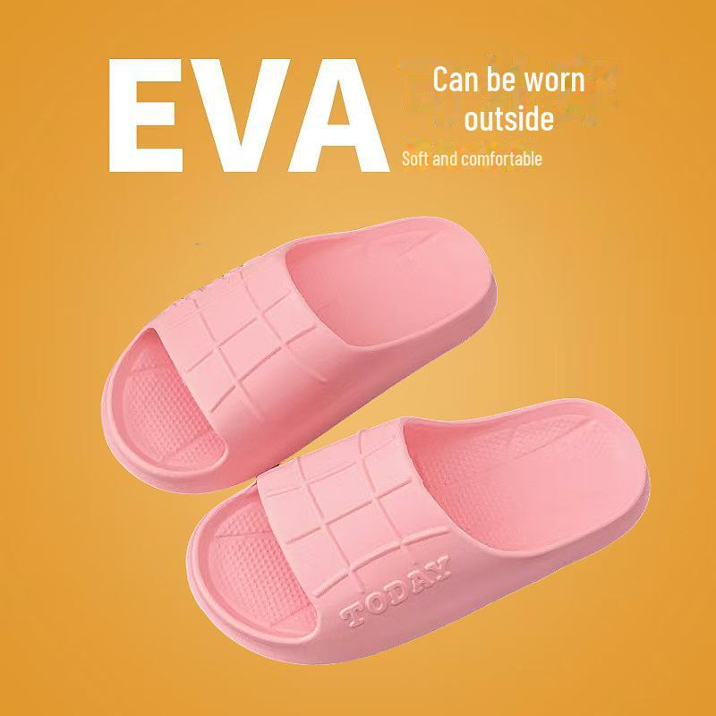Unisex Summer Non-Slip EVA Flip Flops - Soft Sole, Deodorant, Wear-Resistant, Thick-Soled Slippers for Home and Bath.
