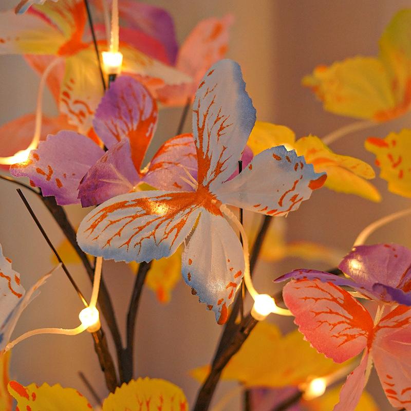 Tabletop Bonsai Tree Light Butterfly Lamp DIY Artificial LED Night Lights for Bedroom Desktop Party Decor