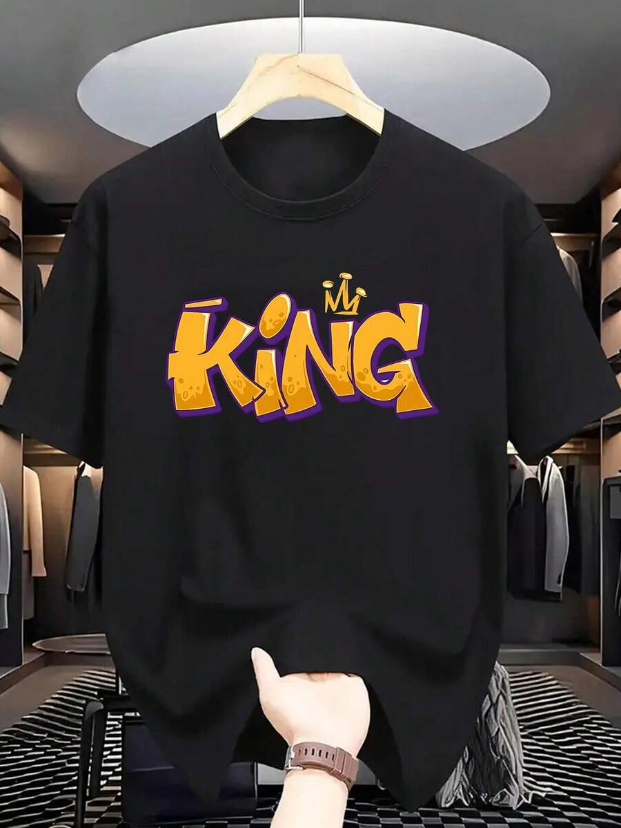 

Summer Unisex S Fashion Short-Sleeve T-Shirt With Letter Pattern Print XXL