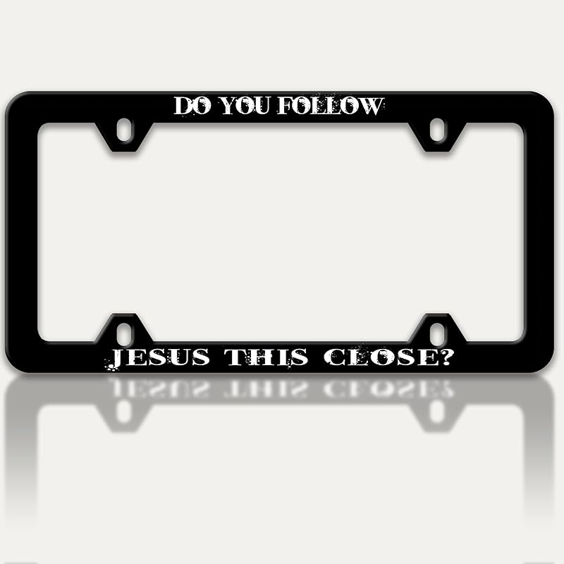 Black And White Cow Print License Plate Frame Funny Spots License Plate Frames Animal Pattern Auto Accessory Bracket Stainless Steel License Plate